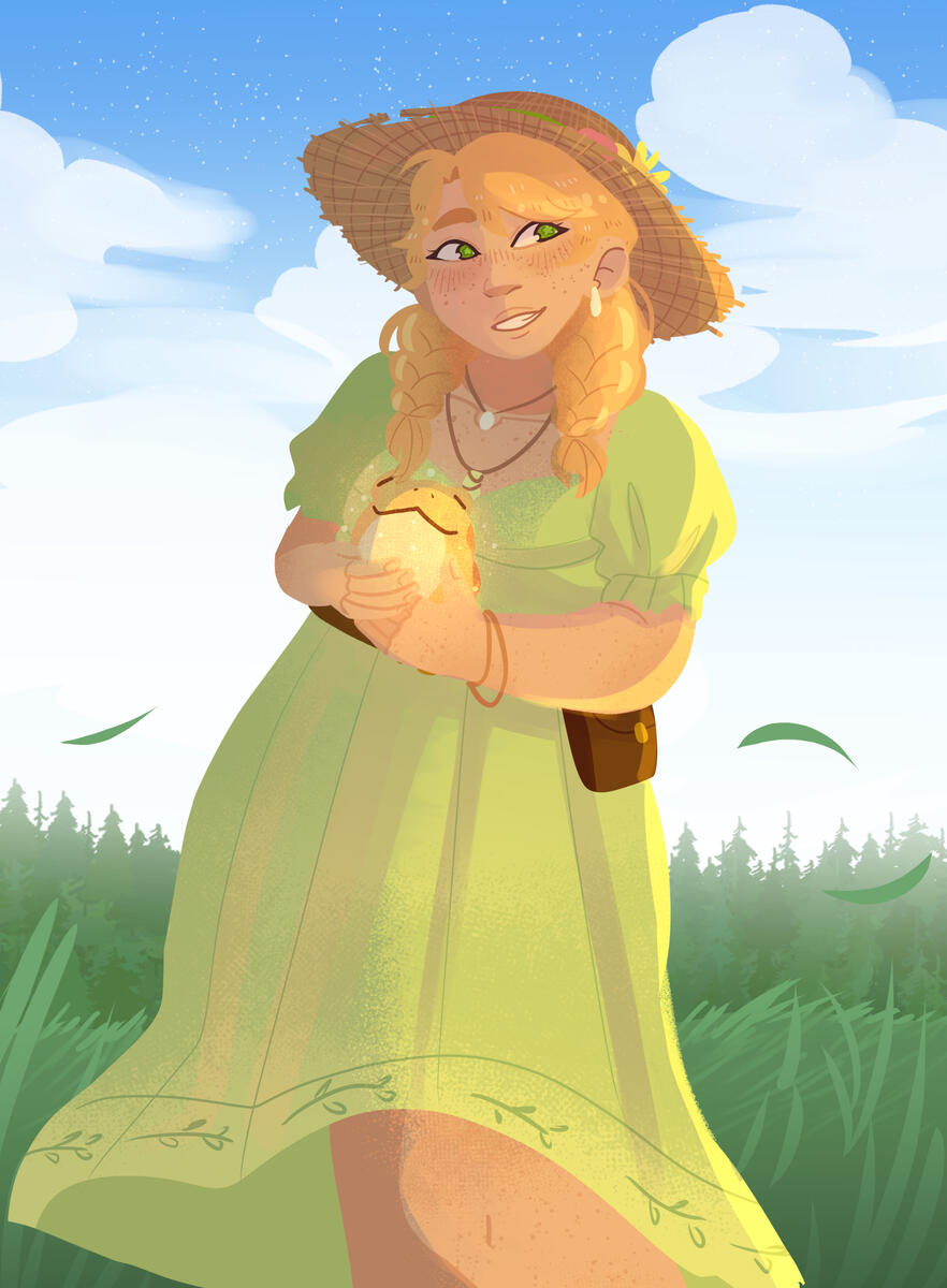 Artfight attack, character belongs to grooce_draws