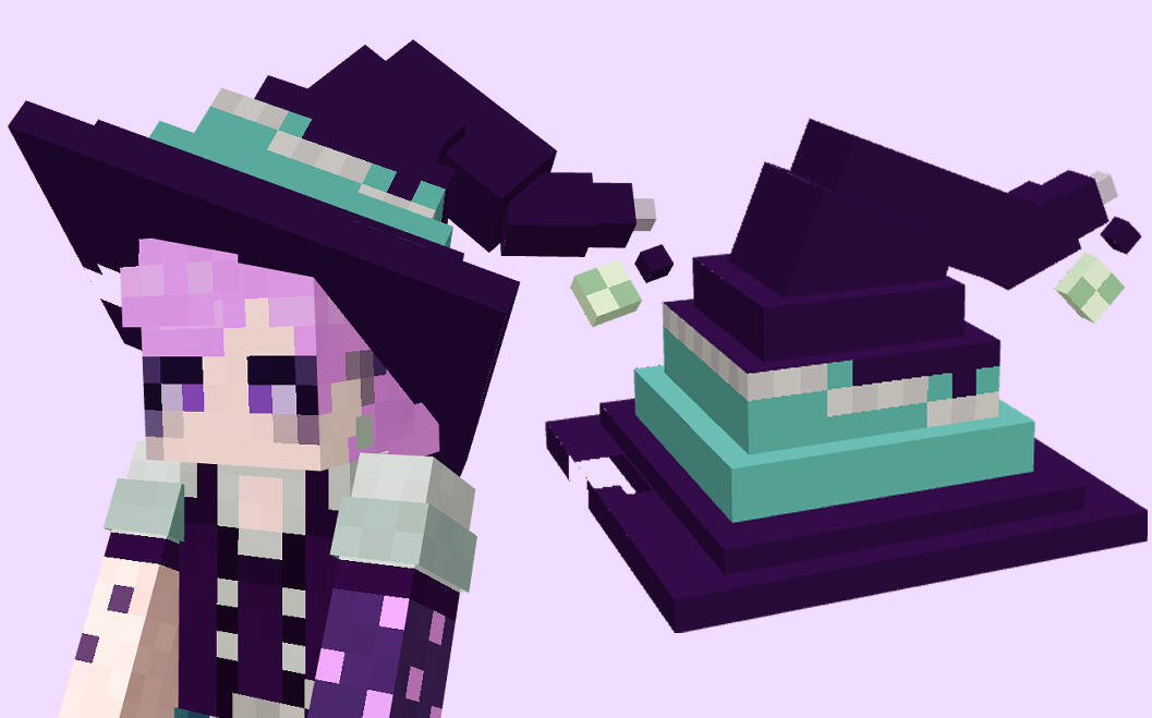 Blockbench witch hat for Pianobelt